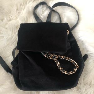 Black suede Steve Madden bag